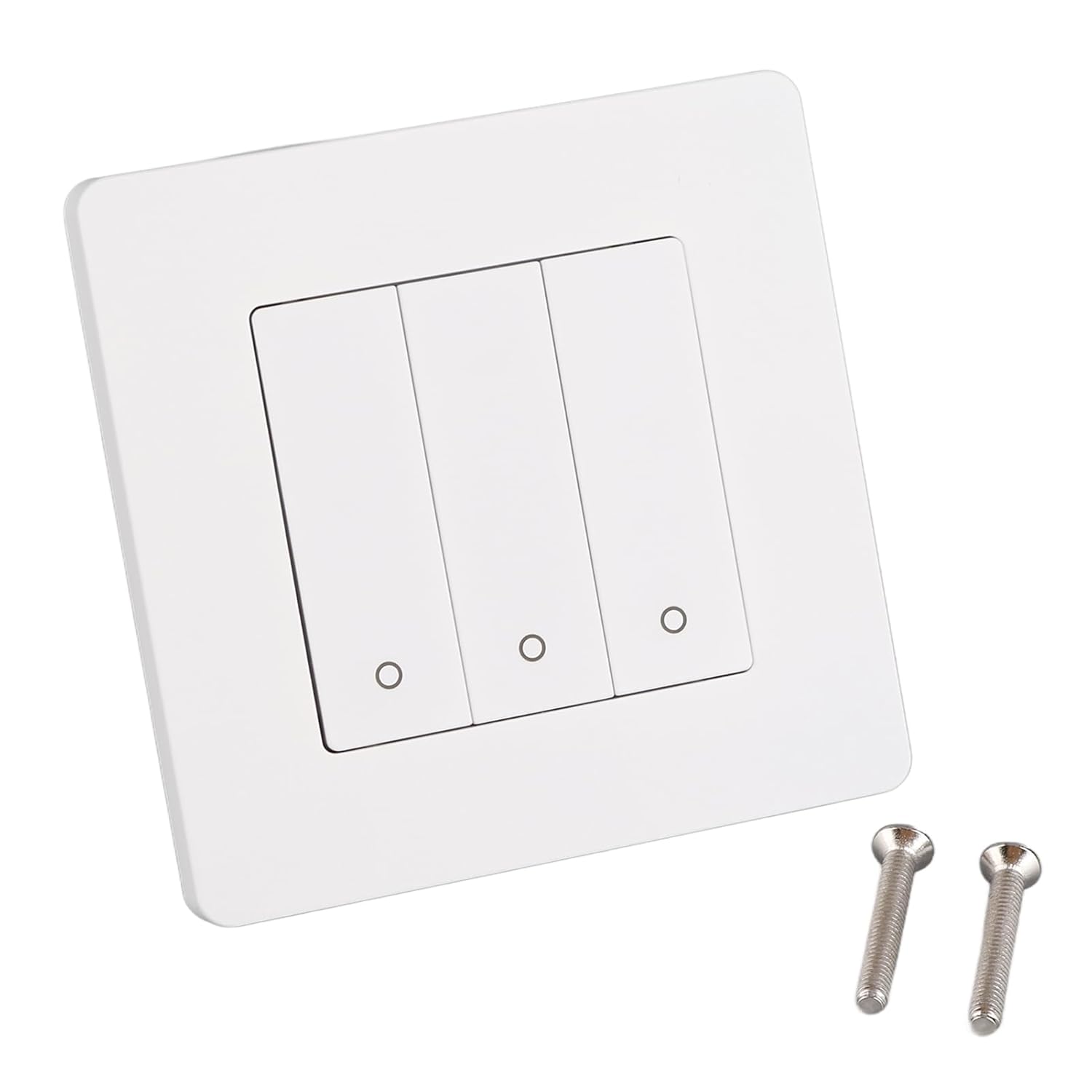 Smart Control Panel 3 Gang App Timing Intelligent Switch Panel Rebound Type Ac100-240v for Home Automation and Energy Saving (White)
