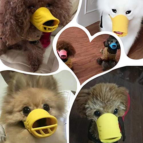 mewmewcat Protetor bucal de silicone macio com alça ajustável para evitar latidos, mordidas e mordid