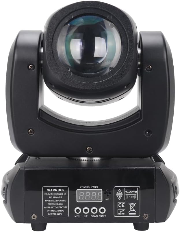 LED 120W Beam DMX Stage Light with 8 Colors 8 Gobos Rotating Prism Effect Sound Arrive for DJ Party Club Wedding Event (1Light)