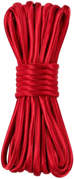 Satin Cord, Satin Ribbon Thread for Garment Craft (White)
