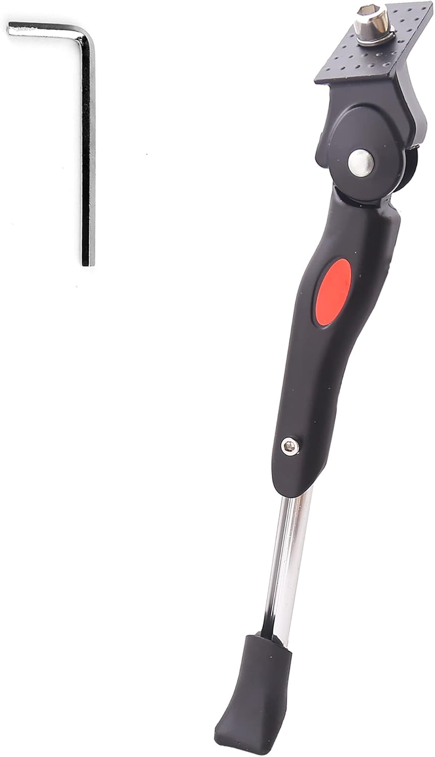 DWMEIGI Bicycle Kickstand, Adjustable Aluminum Alloy Center Mount Kick Stand for 22~29 Inch Mountain Bike/BMX/MTB