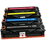 Toner Clinic ® 4PK Compatible Laser Toner Cartridge Set for HP 128A CE320A Black CE321A Cyan CE323A Magenta CE322A Yellow Compatible With HP Color Laserjet CM1415fnw, Color Laserjet CP1525nw, Color Laserjet Pro CP1525nw, LaserJet Pro CM1415, LaserJet Pro CM1415fn, LaserJet Pro CM1415fnw, LaserJet Pro CP1525, LaserJet Pro CP1525n, LaserJet Pro CP1525nw