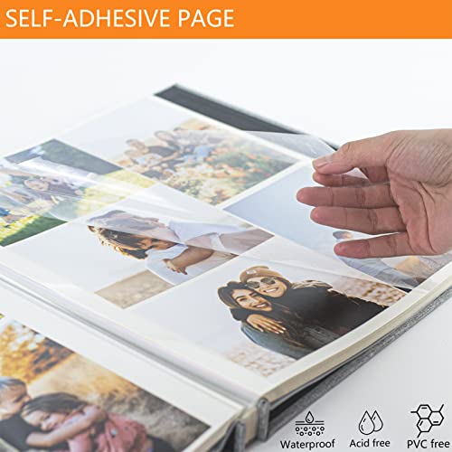 Photo Album Self Adhesive Pages For 4x6 5x7 8x10 Pictures Scrapbook