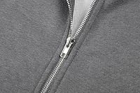 JMIERR Hoodie Herren Fleece Baumwolle Einfarbig Sweatjacke Warm,Grau M – Ansicht 5