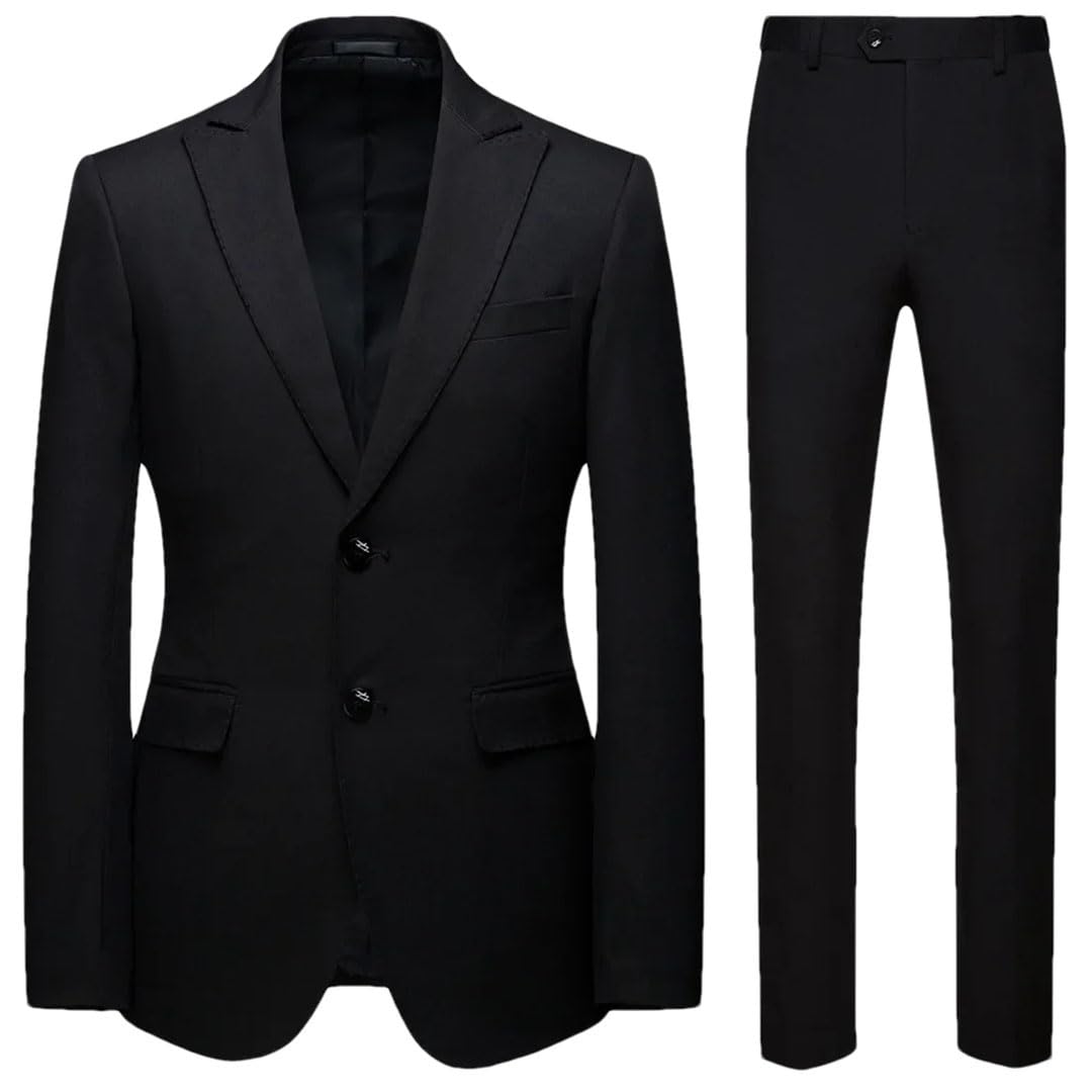 Trajes de negocios para hombre, conjunto de 2 piezas de un solo pecho para fiesta, novio, padrino, vestido de boda (blazer + pantalones)