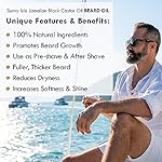 Sunny Isle Jamaican Black Castor Oil Beard Oil 2oz | Conditioning Growth Oil for Thicker Facial Hair | Softens, Strengthens Beards & Mustaches | Hydrates Skin - Image 3