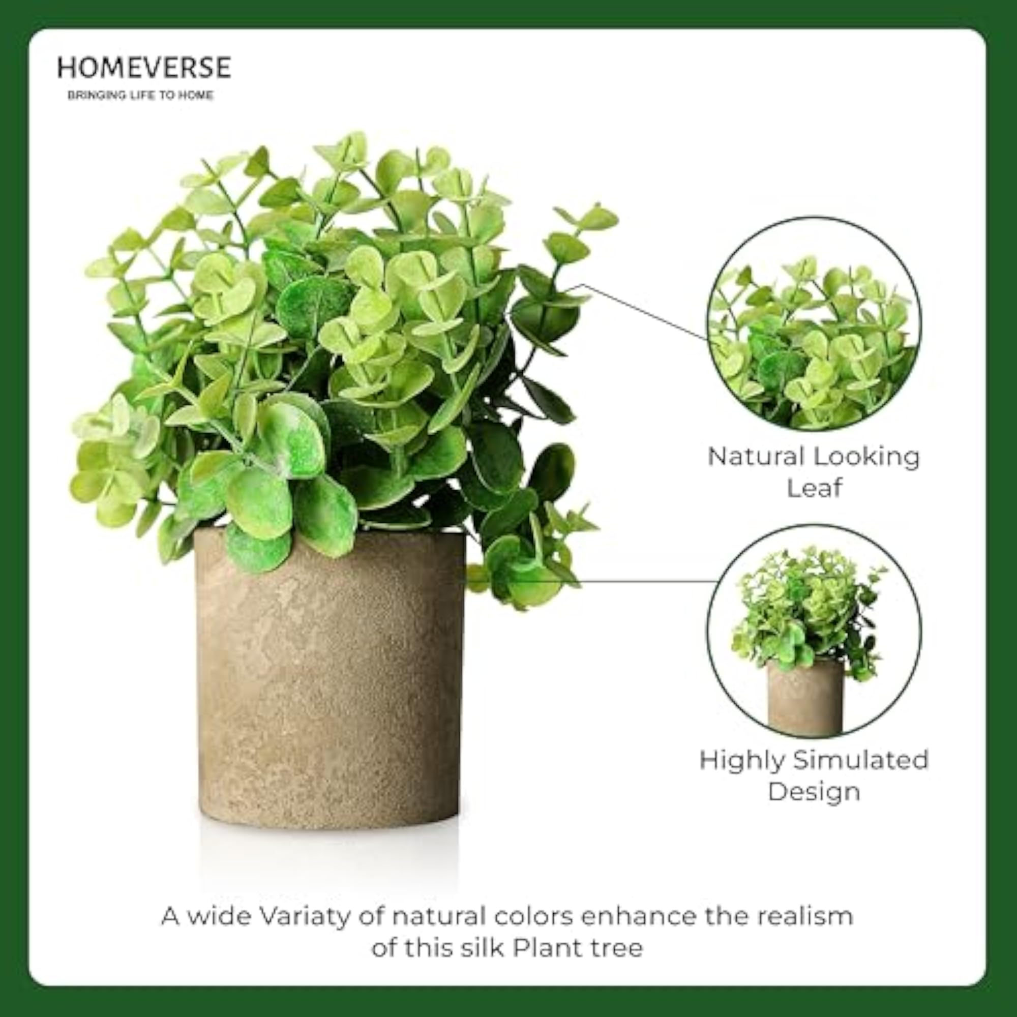Artificial Eucalyptus Plant with Vase Included