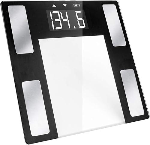 Vivitar PS-V163-S - Báscula digital de baño con análisis corporal con pantalla LCD fácil de leer, peso inalámbrico, báscula inteligente de grasa disponible en Yaxa Colombia