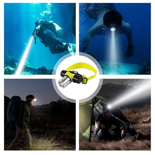 Faro delantero impermeable y linterna frontal de buceo para natación 6