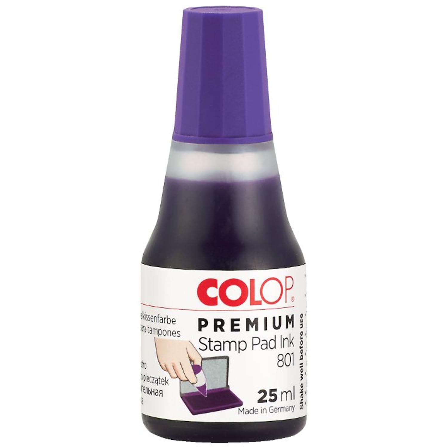 COLOPSTAMP PAD INK801 25ml VIOLET Water-Based Ink | Stamp Pad Refill Ink