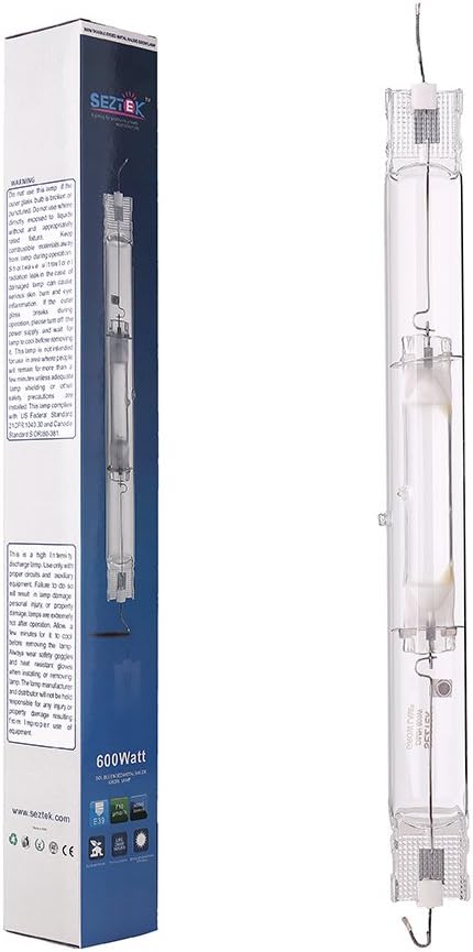 Graden and Hydroponics Horticulture Double Ended Metal Halide Lamp Growing Light 600Watt