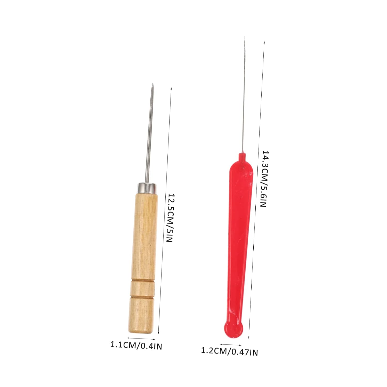 TEHAUX 4sets Ergonomic Beading Needle Wear Resistant Jewelry Making Tool Compact Threading Awl Essential Crochet Accessory for Beading Projects