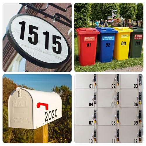 6 Stück Aufkleber Hausnummer Zahlen Wetterfester Klebezahlen Briefkasten Sticker Reflektierende Briefkastennummern Große Vinyl Nummernaufkleber Selbstklebende Zahlenaufkleber Für Postkasten Schilder