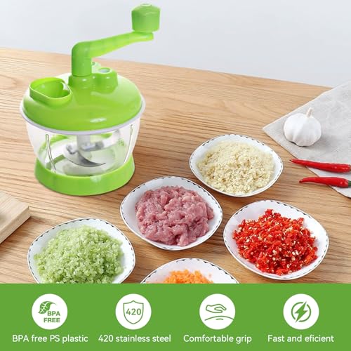 Coupe-oignon portable et hachoir à viande manuel multi-lames
