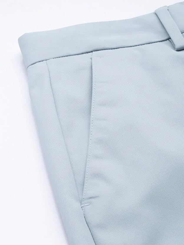 Image of MALENO Slim Fit Ankle Length Cotton Lycra Blend Formal Trouser for Men | Stretchable Ankle Length Formal Pant for Men