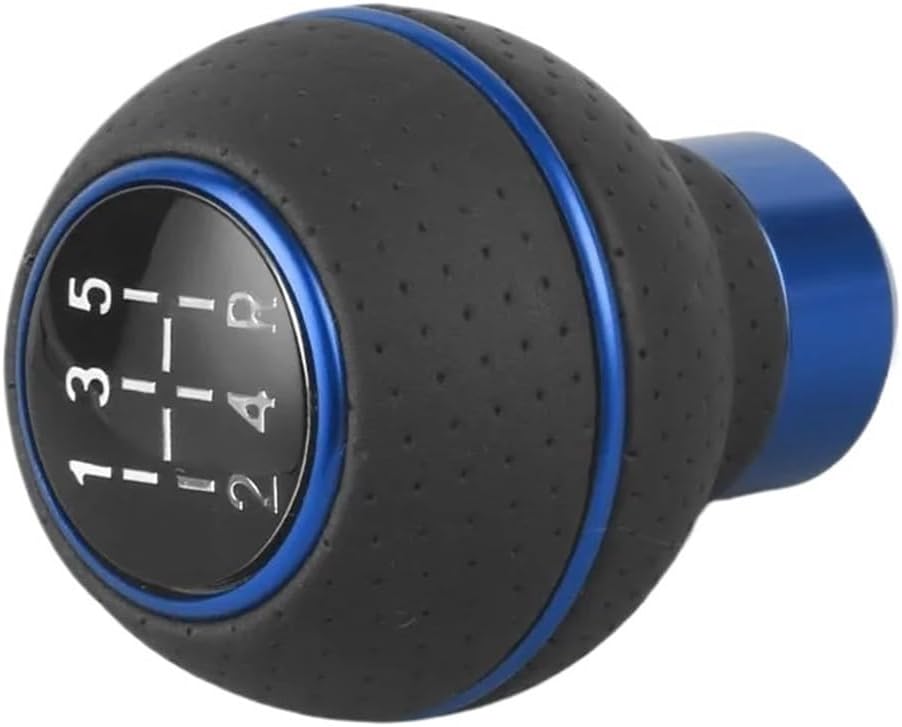 ユニバーサルギアノブ 5 用のSpeed ユニバーサルレザー＆アルミ製カーギアシフトノブ M8 M10 M11 M12用(青)