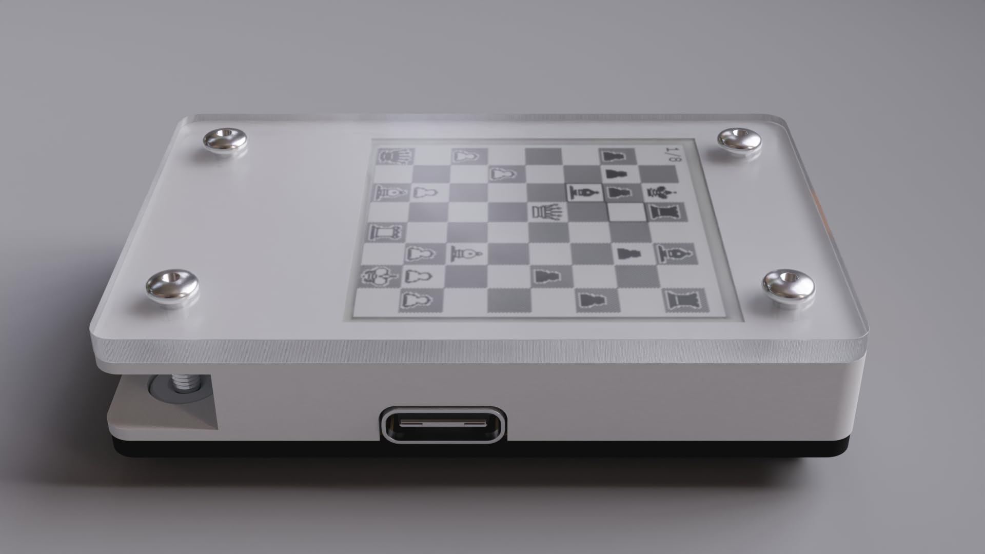 Lightnote Solar-Powered Chess Puzzle Device – 25,000+ Checkmate Puzzles | Rechargeable E-Ink Display, USB-C Charging, Mini Handheld Chess Trainer for Beginners & Pros, Lightweight & Travel-Friendly