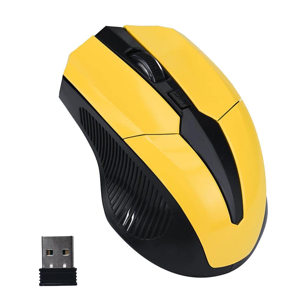 Enakshi 2.4 G High Precision Wireless Optical Mouse Receiver Win/Mac/Android Yellow |Computers/Tablets & Networking | Keyboards, Mice & Pointers | Mice, Trackballs & ToucHads-image-4