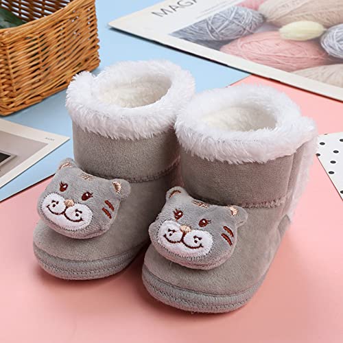 Baby Crib Boots Toddler Fleece Lined Shoes Warm Winter Mid Calf Soft Sole Thicken Cartoon Baby Christmas Shoes2