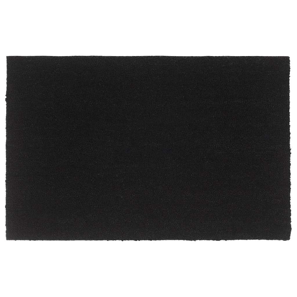 Paillasson en fibre de coco - Noir - 65 x 100 cm - Antidérapant - En fibres de coco naturelles - Tapis de porte touffeté avec dessous antidérapant en PVC - Pour l'intérieur et l'extérieur