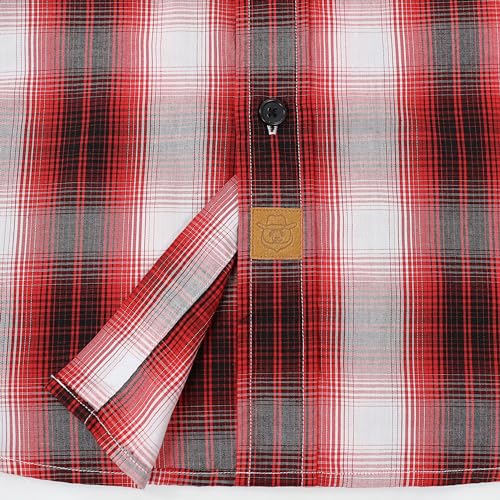 Image of Dubinik Mens Short Sleeve Button Down Shirts Soft Breathable Summer Vintage Regular Fit Lightweight Men's Casual Shirt