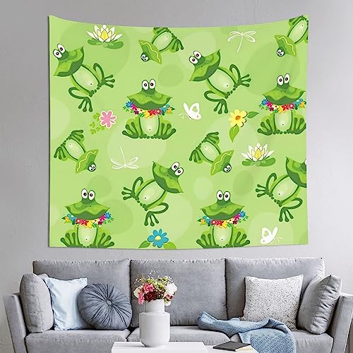 Tapisserie murale grenouille amusante 152x140 cm pour salon