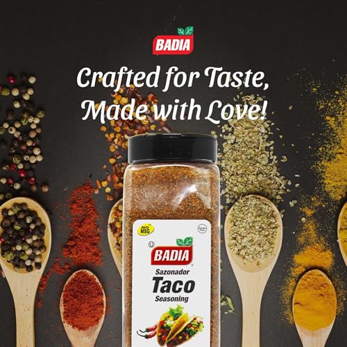 Image of Badia Taco Seasoning, 21 oz (Pack of 6) - Authentic Blend for Tacos, Burritos, Fajitas, Ground Beef, Chicken, and Vegetarian Dishes