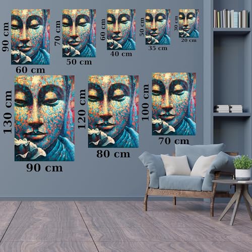 Tableau Bouddha deco murale zen pour habiller petit mur blanc