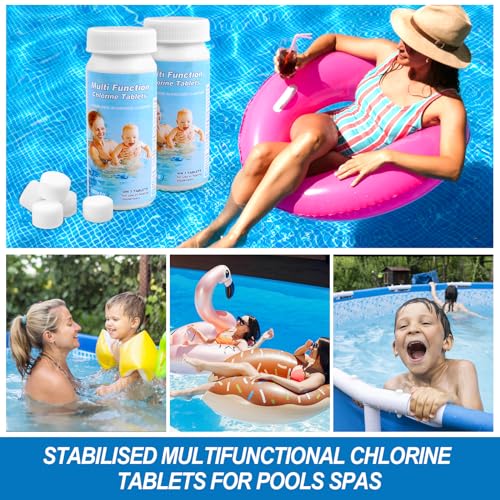 Pool Reinigungstabletten 200 Pcs, für Pool, Wassertank, Whirlpool，Spa (C)