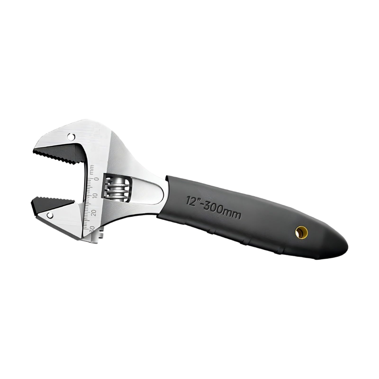 YHAILI 8/10/12inch Ratcheting Adjustable Wrench Pipe Forceps Wide Opening Spanner Antislip Grip Wrench for Maintenance Plumbing