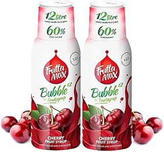 2 Pack - FruttaMax - Koncentrat Syropu Owocowego | Mniej cukru | z 50% zawartością owoców | Nadaje się do automatu sodowego (2 x 500 ml) (2 x Gummibar Bubble Gum)