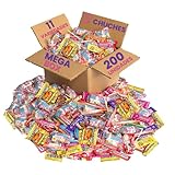 Mega Pack 300 o 200 Chuches Infantiles Surtidas | Bolsitas Individuales Sin Gluten ni Lactosa | Caramelos para Piñatas, Cumpleaños, Fiestas y Bolsas Sorpresa (200 Chuches)
