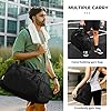 Rieeyrslza Sac de Sport 40L avec Compartiment Chaussures - Grande Capacité, Waterproof, Multifonction pour Voyage Weekend - Sac à Bandoulière ou Fourre-Tout (Noir o2) #2