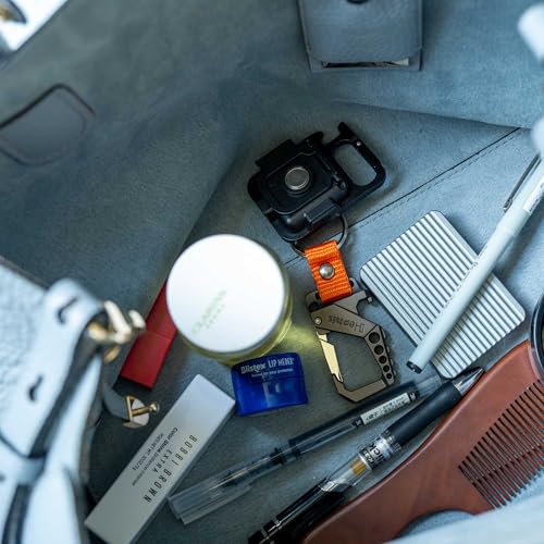 Image of Hephis Skull Heavy Duty Key Chain,Car Emergency Escape Tool, Seat belt Cutter,Bottle Opener,Carabiner Car Key Chains