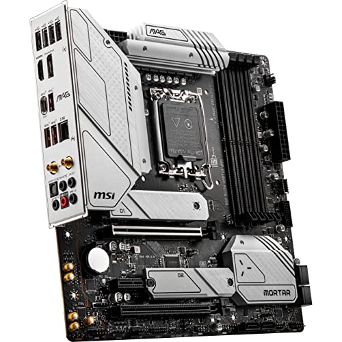 Image of MSI MAG B660M Mortar WiFi Motherboard, Micro-ATX - Supports Intel 12th Gen Core Processors, LGA 1700 - DDR5 Memory Boost 6200+MHz /OC, PCIe 4.0 & 3.0 x16 Slots, 2 x M.2 Gen4 Slots, Wi-Fi 6E