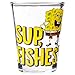 Silver Buffalo Spongebob Squarepants Featuring Patrick Star and Gary Quotes Set 4 Pack Mini Glass Set, 1.5 Ounces