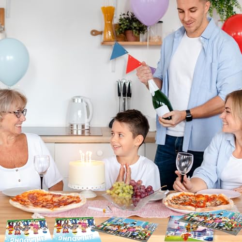 Dekewe 12 Stück Einladungskarten Kindergeburtstag Mädchen Junge, Thematische Party Geburtstag Einladungskarten, Kindergeburtstag Einladungskarte n für Feierlichkeiten oder Geburtstagsfeiern