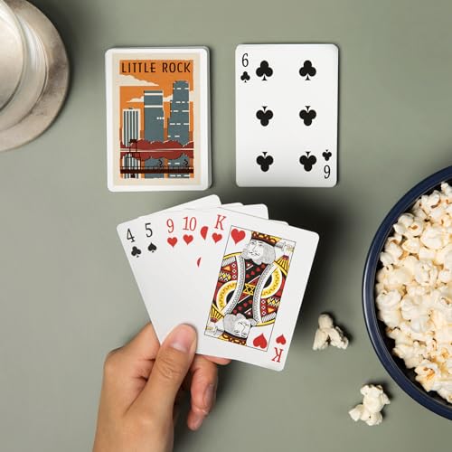 Baraja Little Rock Arkansas, 52 cartas poker miniatura 2