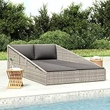 Tidyard Gartenbett 110x200 cm Poly Rattan - Komfortable Relax-Liege für Pool, Terrasse & Garten