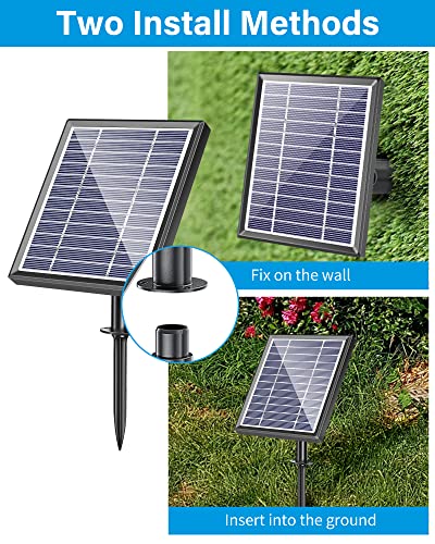 Nfesolar Aquarium Air Pump Oxygenator, 2.5W Solar Air Pump With 2 Air Bubble Stones, Solar Pond Aerator Up To 120 Gallons 3 Mode&No Noise Solar Aerator For Pond Stock Tank Fishing Hydroponics thumb #4