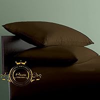 Vista 78 de Crown Collection Juego de 2 fundas de almohada blancas lisas tamaño Queen, hipoalergénicas de 600 hilos, 100% algodón egipcio, fundas de almohada