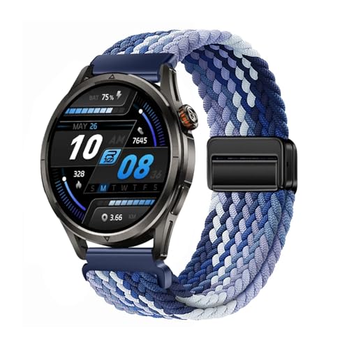 編組ソロループ弾性ストラップ対応 KOSPET MAGIC R10 用交換バンドクイックリース時計ナイロンストラップ替えベルト磁気バックル換えベルトマグネットコンパチブルシャオミ KOSPET MAGIC R10 伸縮性交換レディース メンズ (35)