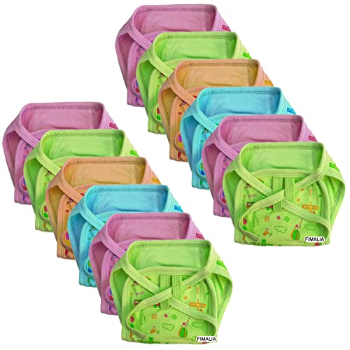 Image of Newborn Baby Washable Reusable Hosiery Cotton Cloth Nappies /Cloth Diaper /Langot (0 to 6 Months) (Colors & Prints Vary) (Pack of 8, Printed)