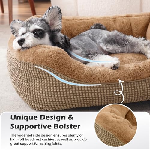 Image of INVENHO Dog Bed Medium Size, Orthopedic Warming Soft Calming Sleeping Durable with Anti-Slip Bottom