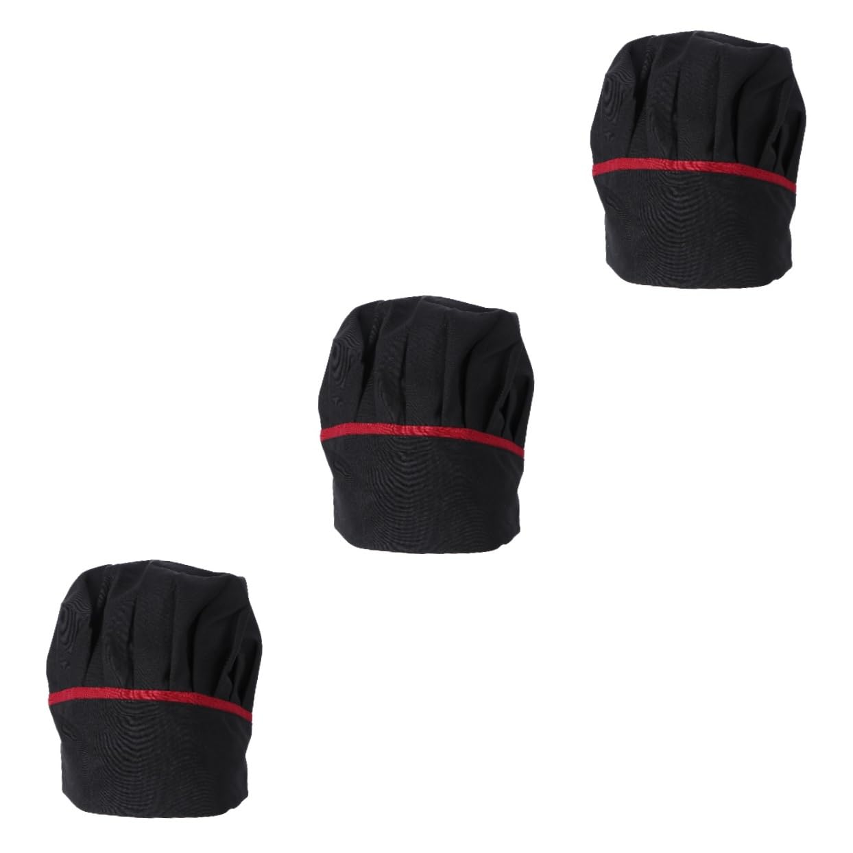 Sombrero de Cocinero Gorro Cocinero Gorros Cocinero Gorro de Calavera Sombrero abombado Ajustable Sombrero de Camarera Gorro de Cocinero para Restaurante algodón Black