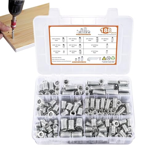 Fixation boulon et assortiment d'écrous hexagonaux pour meuble