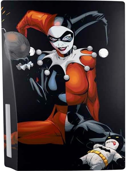 Skinit Decal Gaming Skin Compatible with PS5 Bundle - Officially Licensed DC Comics Harley Quinn Playfull Pose Design