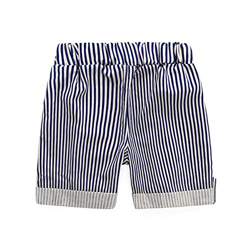 BAOBAOLAI Conjunto de blusa sem manga e short de verão para meninos de 0 a 7 anos, Whale - Navy Blue