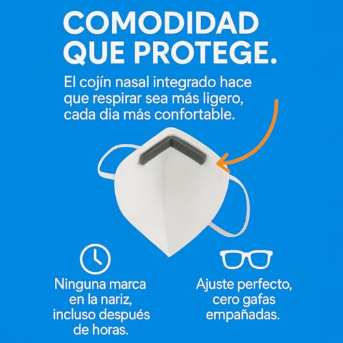 Miniatura 3 de 30 Mascarillas Ffp3 Con Bandas De Goma Homologadas De Certificación Ce, Mascarilla Sin Válvula De 5 Capas, Máscara Contra De Polvo, Mascarilla De Protección Con Filtros De Calidad Pfe 99, 30 Piezas