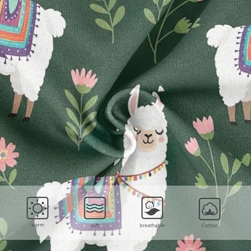 Cute Llamas Dark Green Toddler Girls Underwear 2t Cotton Little Girl Panties Colorful Briefs Undies Kids3